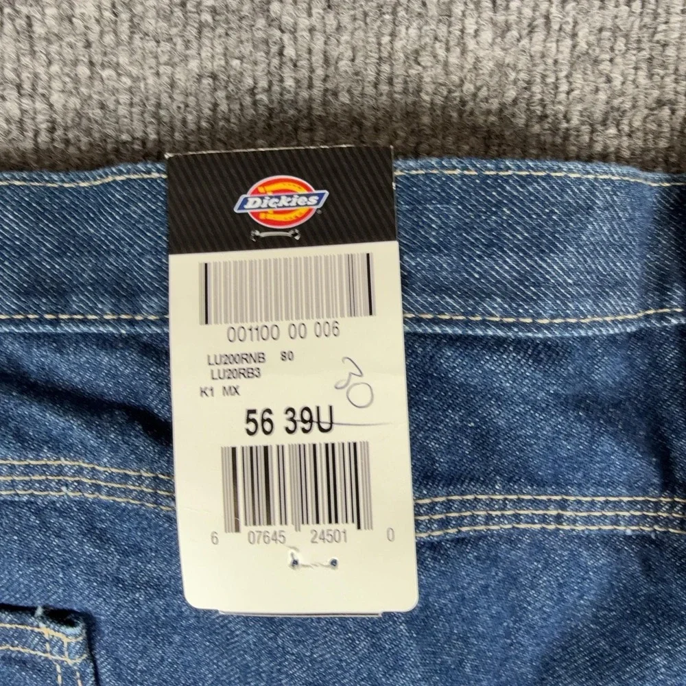 Dickies Jeans Mens 56x29 Blue Relaxed Straight Leg Carpenter Denim Big & Tall